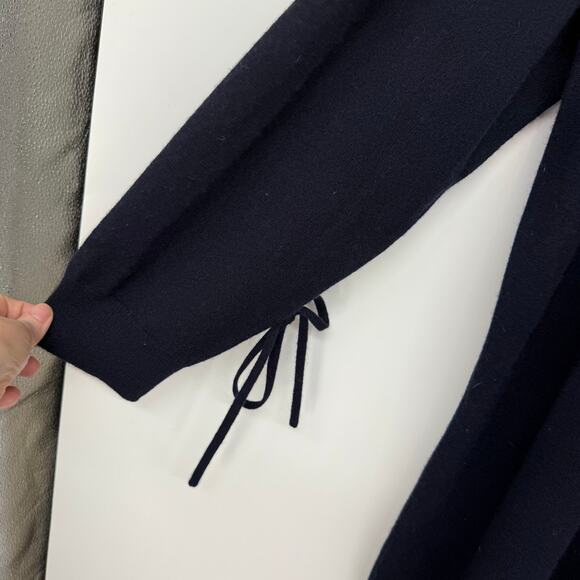 JW Anderson X Uniqlo Turtleneck Cashmere Sweater Dress Women's L Blue Bow Cuffs - Picture 4 of 7